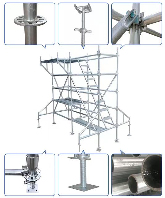 Q235 GALVANIZED RING LOCK SCAFFOLDING ALUMINUM SCAFFOLD PLATFORM CONSTRUCTION FULL ROUND LAYER SCAFFOLD SYSTEM SALES CAN BE CUSTOMIZED